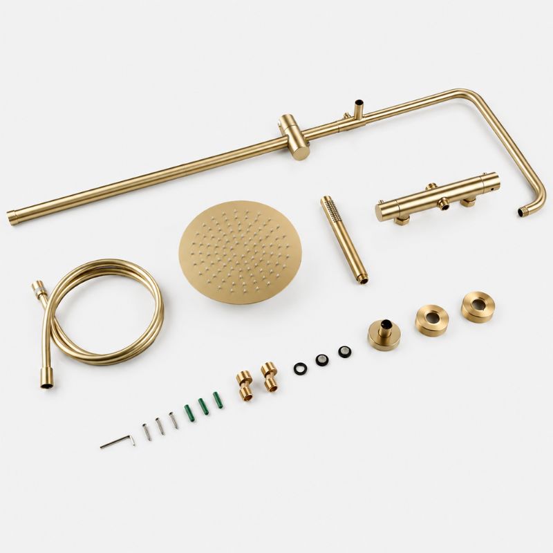 AUREA – Colonne de douche thermostatique en or brossé avec ciel de douche