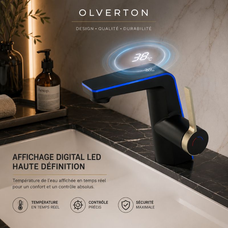 EON – Mitigeur de lavabo à affichage digital