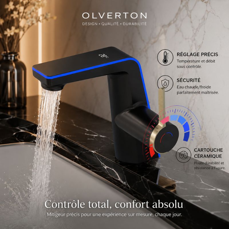EON – Mitigeur de lavabo à affichage digital