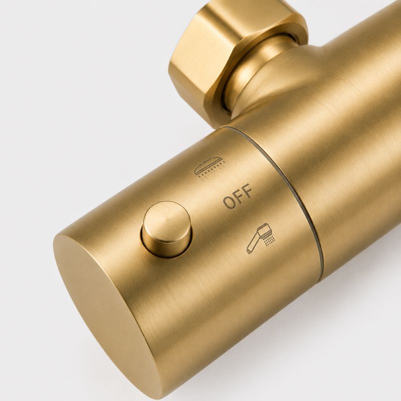 AUREA – Colonne de douche thermostatique en or brossé avec ciel de douche