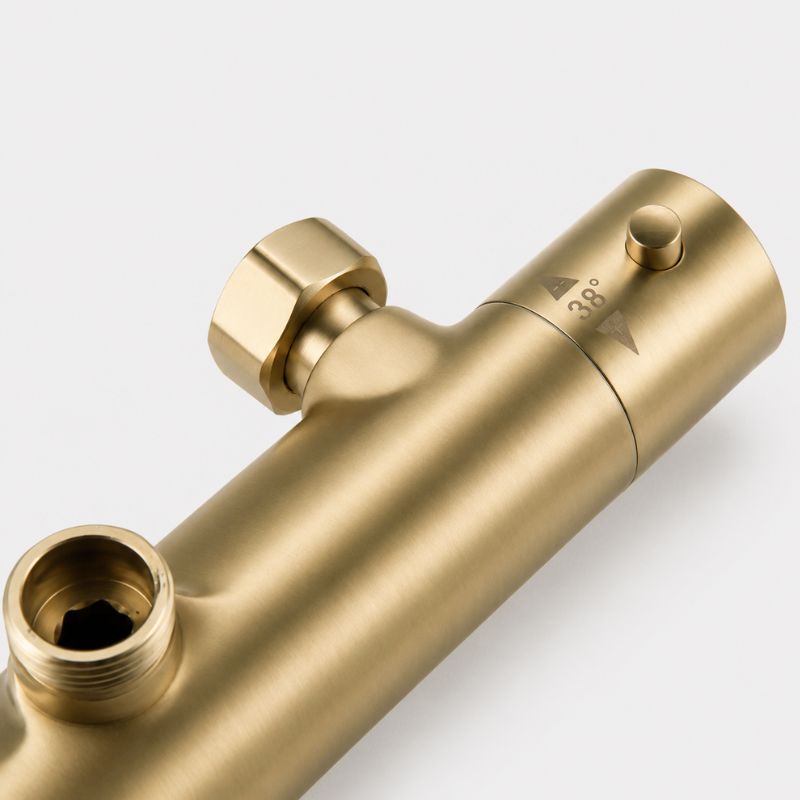 AUREA – Colonne de douche thermostatique en or brossé avec ciel de douche