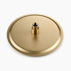 AUREA – Brushed gold thermostatic shower column with shower ceiling
