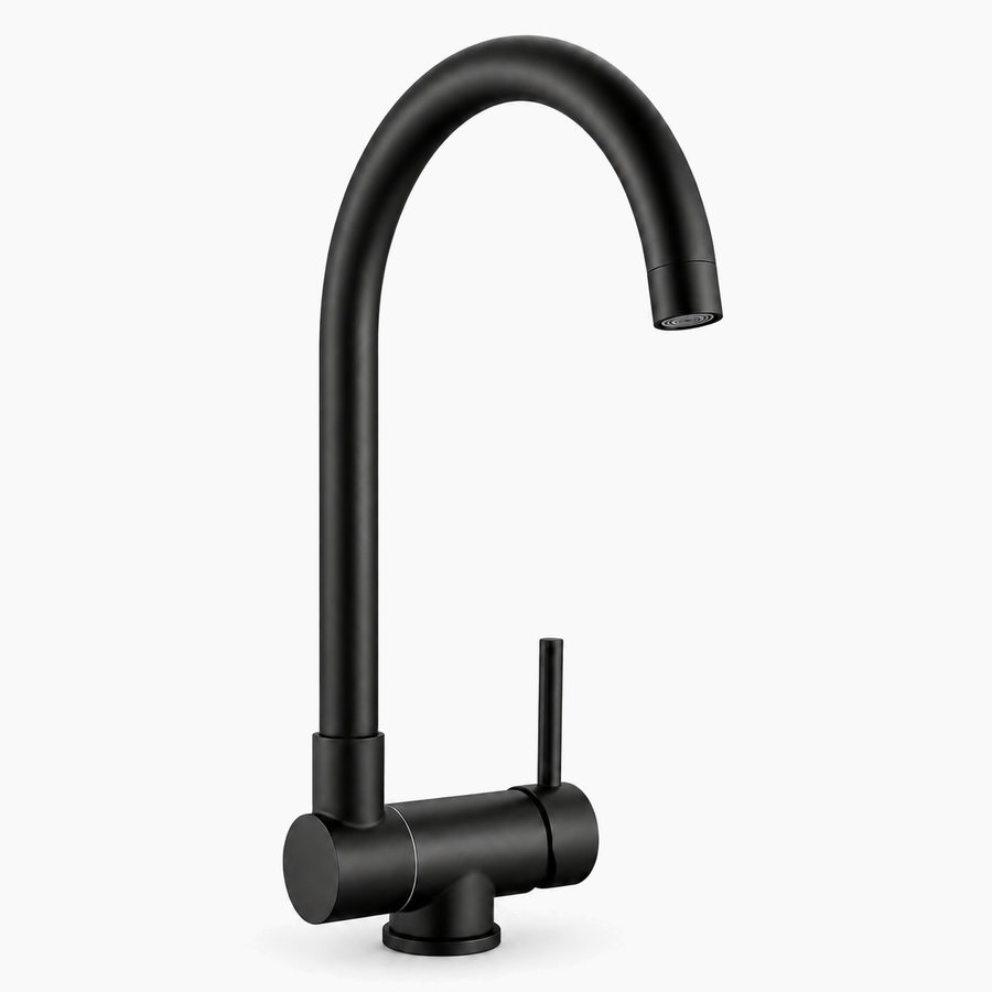 Foldable kitchen mixer with rounded spout - RUNDÖ