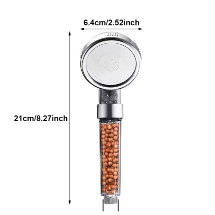 PERLA — Pommeau de douche filtrant anti-calcaire - haute pression