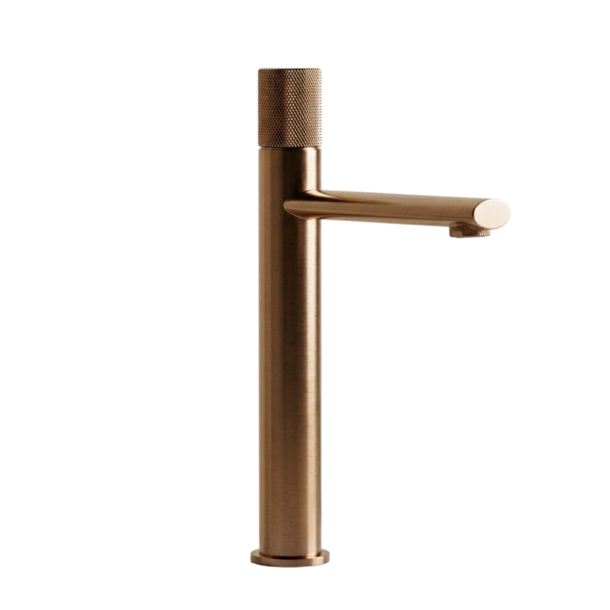 Robinet de salle de bain en laiton or rose brossé