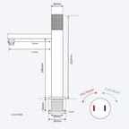 STRIA — Robinet de salle de bain en laiton gris brossé