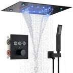 Colonne de Douche Encastrable Noir Mat