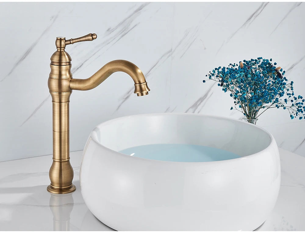 Mitigeur de lavabo rétro en laiton