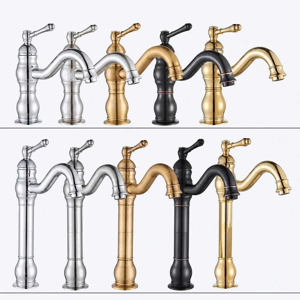 Mitigeur de lavabo rétro en laiton