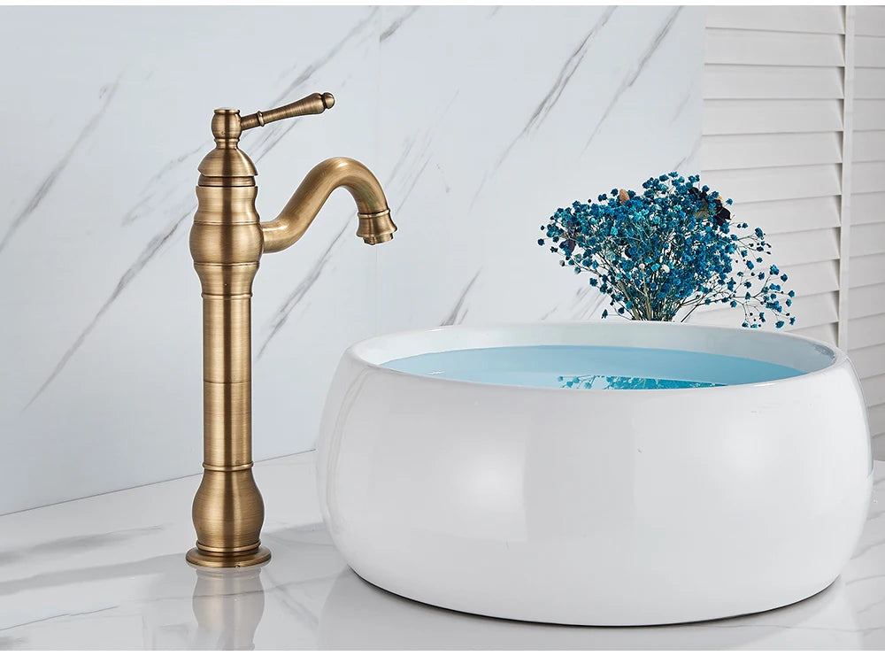 Mitigeur de lavabo rétro en laiton