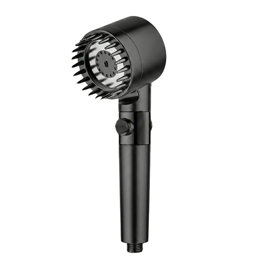 BRIO — Pommeau de douche anti-calcaire - haute pression — Noir