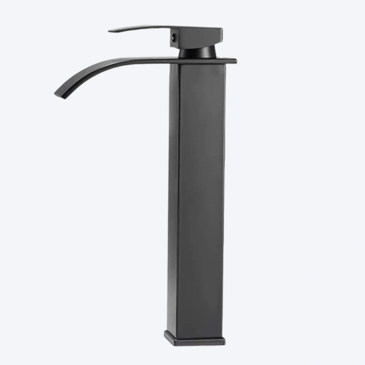 FONTE — Robinet de salle de bain cascade noir mat long