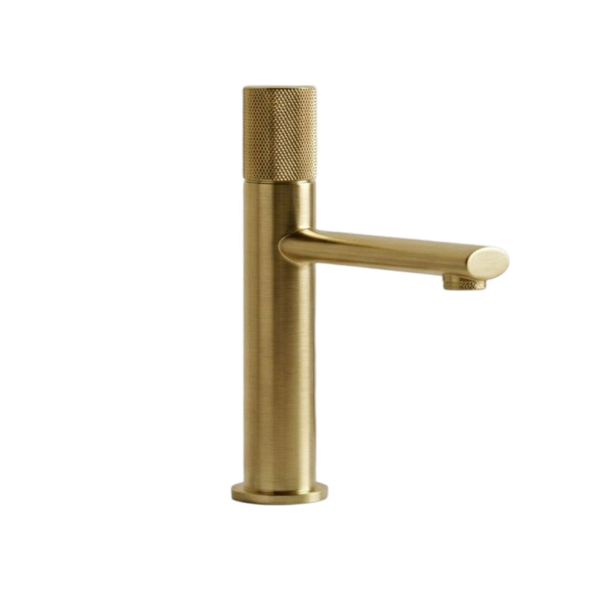 Robinet de salle de bain en laiton or brossé