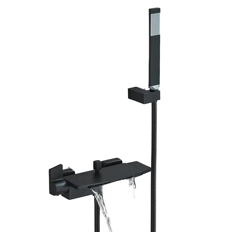 RIALTO LINE — Robinet mitigeur baignoire mural — Noir mat