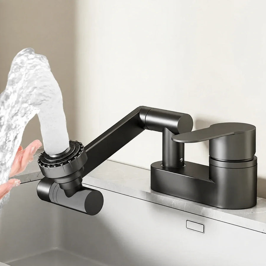 Mitigeur de lavabo articulé à deux jets — Chrome