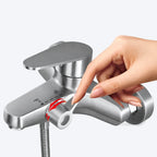 Mitigeur bain-douche mural en inox brossé