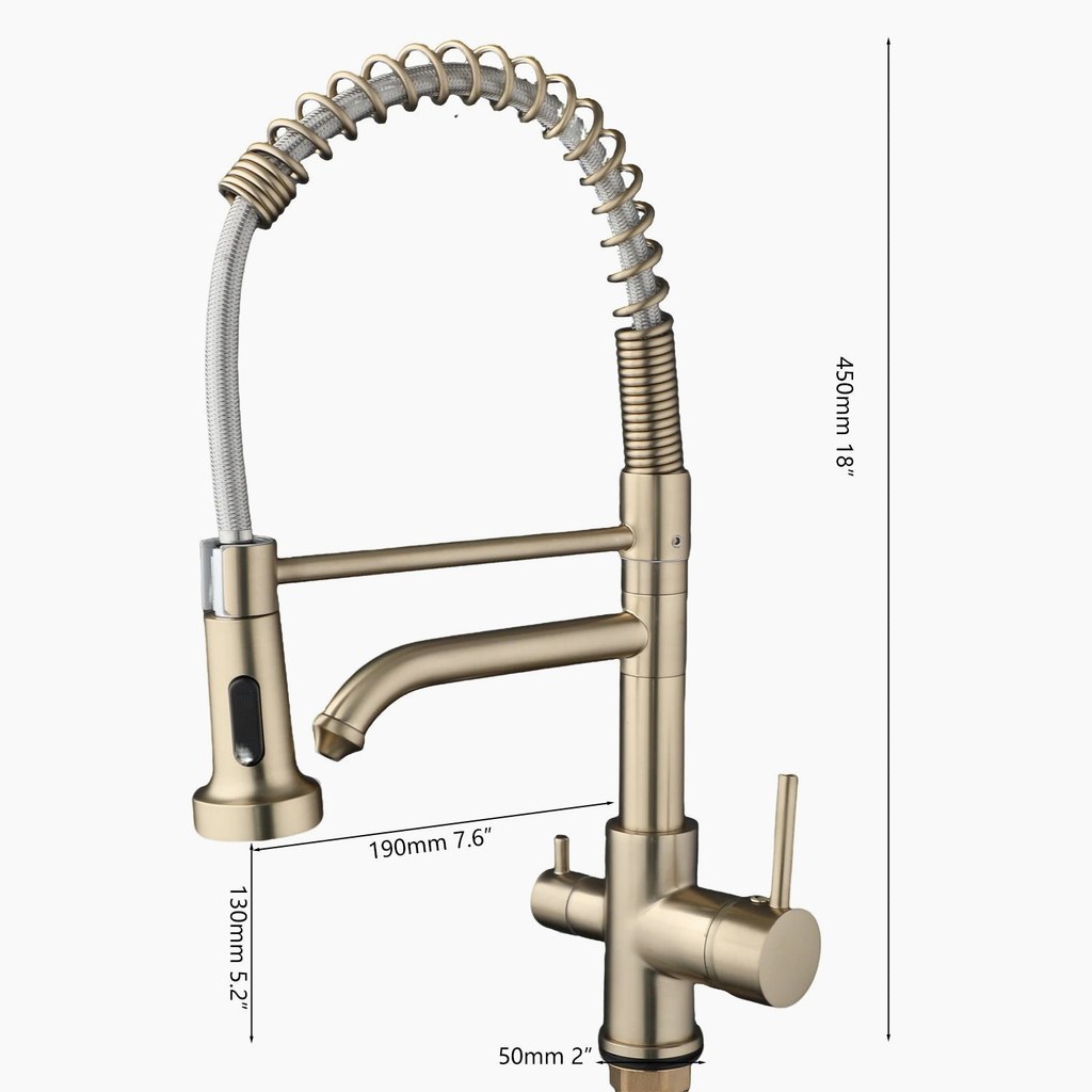 3-Way Kitchen Mixer with Pull-Out Hand Shower - ORIO