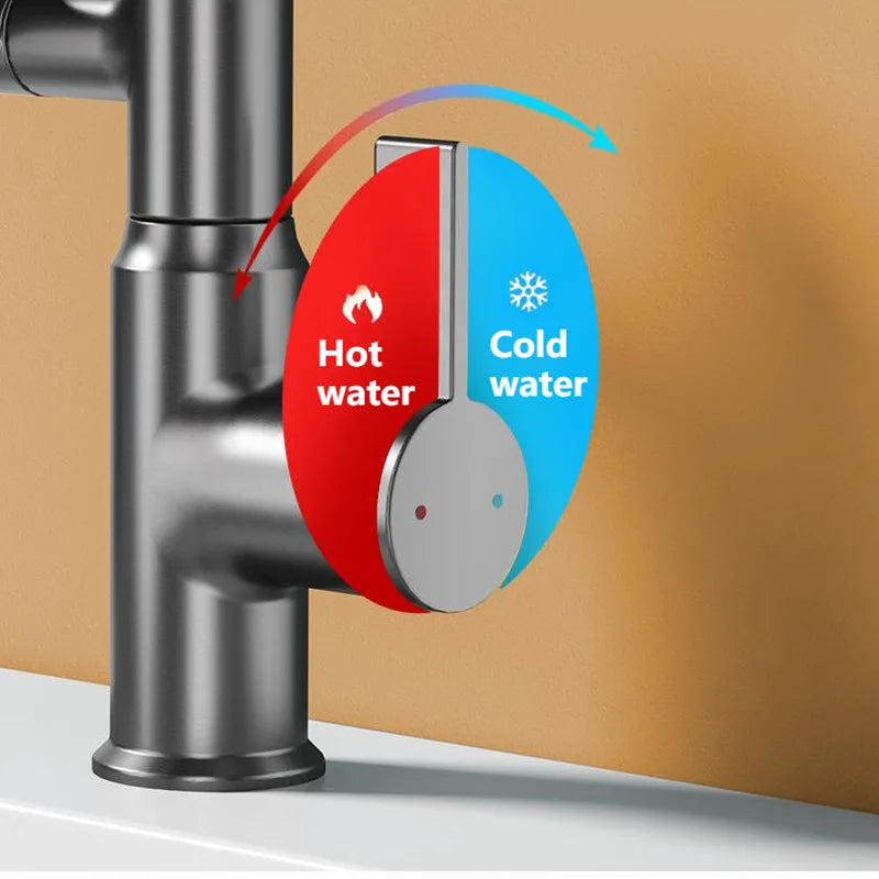 Mitigeur de lavabo orientable avec affichage digital