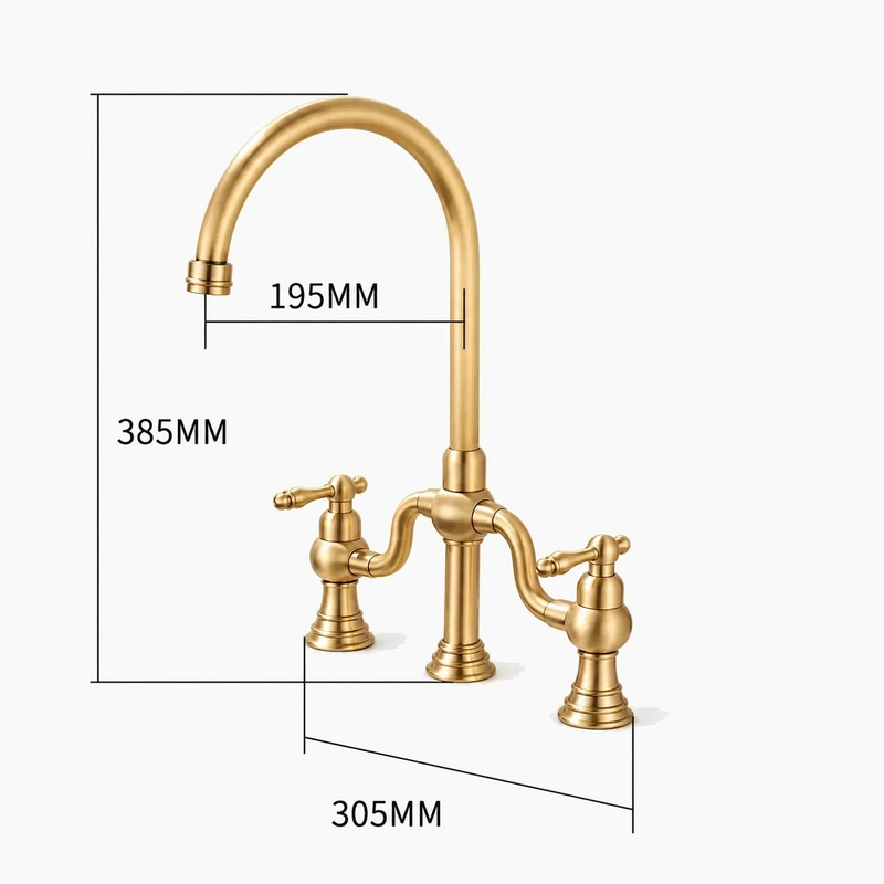 Retro bridge kitchen faucet