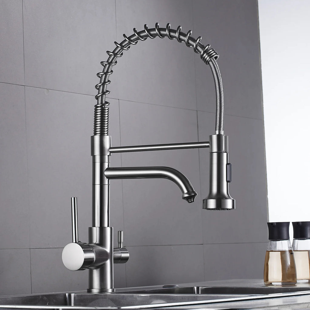 3-Way Kitchen Mixer with Pull-Out Hand Shower - ORIO