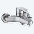Mitigeur bain-douche mural en inox brossé