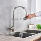 Mitigeur de cuisine à ressort avec douchette orientable