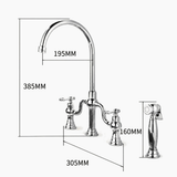 With hand shower