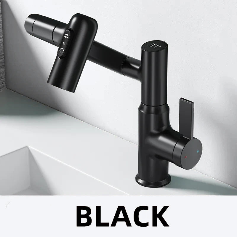 Mitigeur de lavabo orientable avec affichage digital