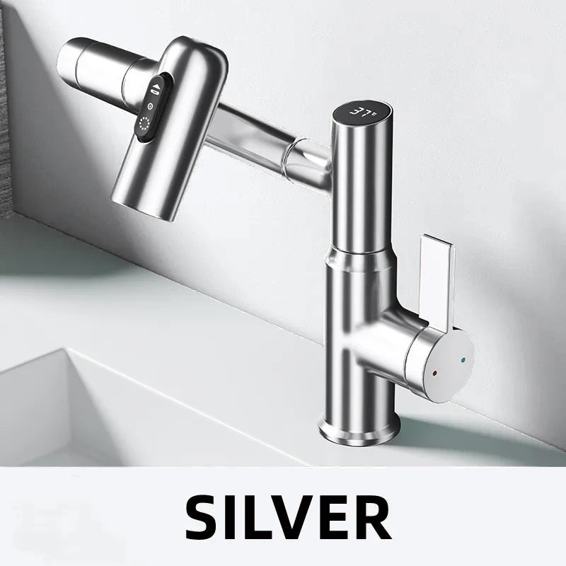 Mitigeur de lavabo orientable avec affichage digital