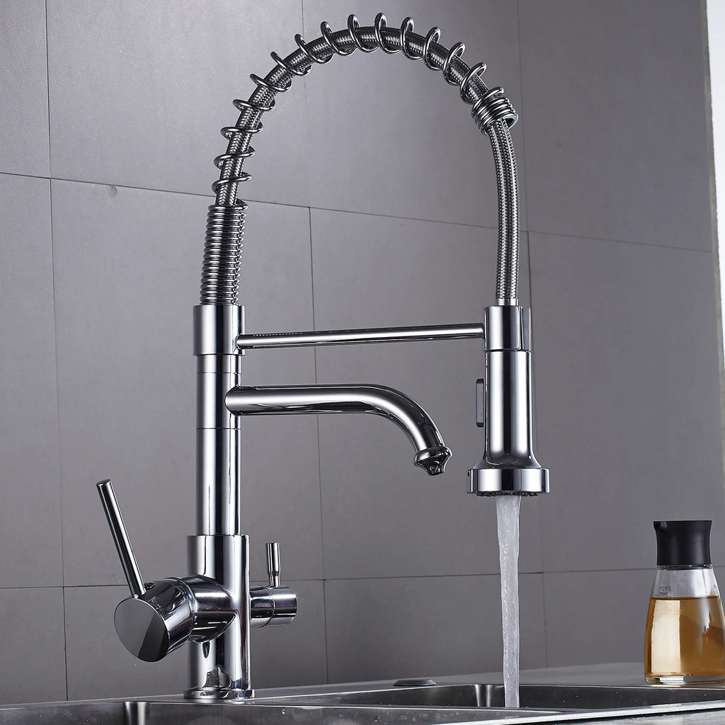 3-Way Kitchen Mixer with Pull-Out Hand Shower - ORIO