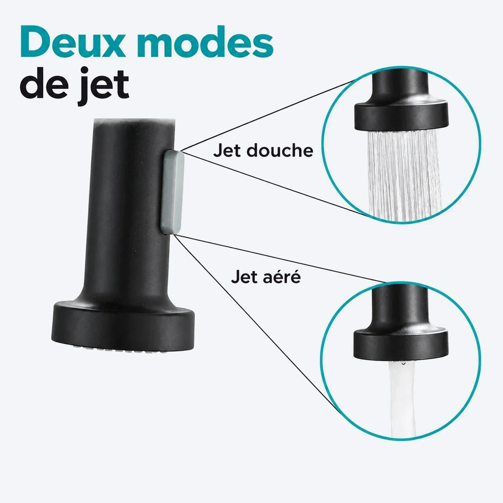 Mitigeur de cuisine à ressort avec douchette orientable