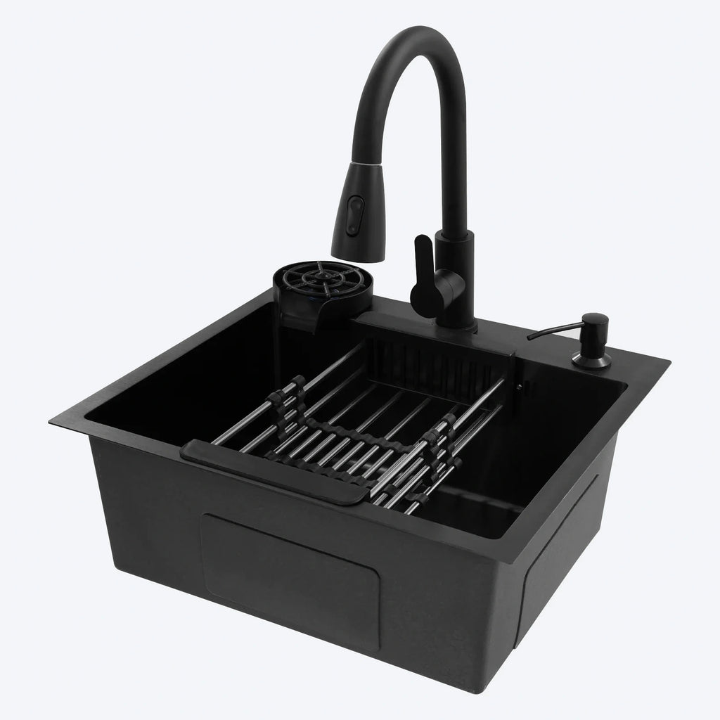ATLAS – Évier multifonction compact avec robinet extractible