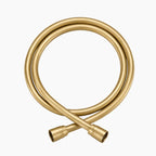 AUREA – Brushed gold thermostatic shower column with shower ceiling