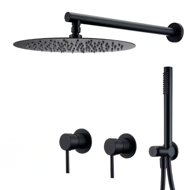 Colonne de douche encastrable noir mat