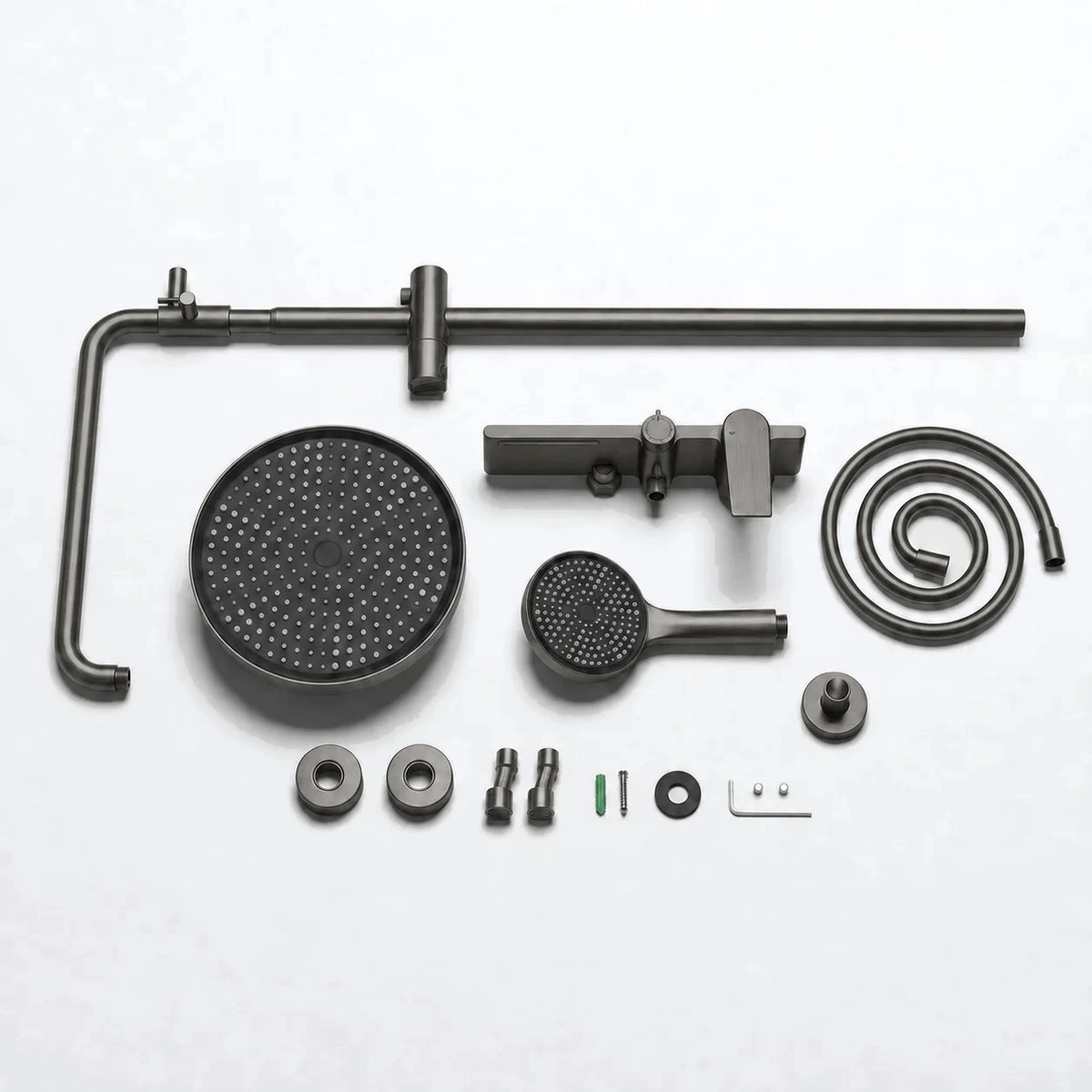 SOREN — Colonne de douche thermostatique gris brossé