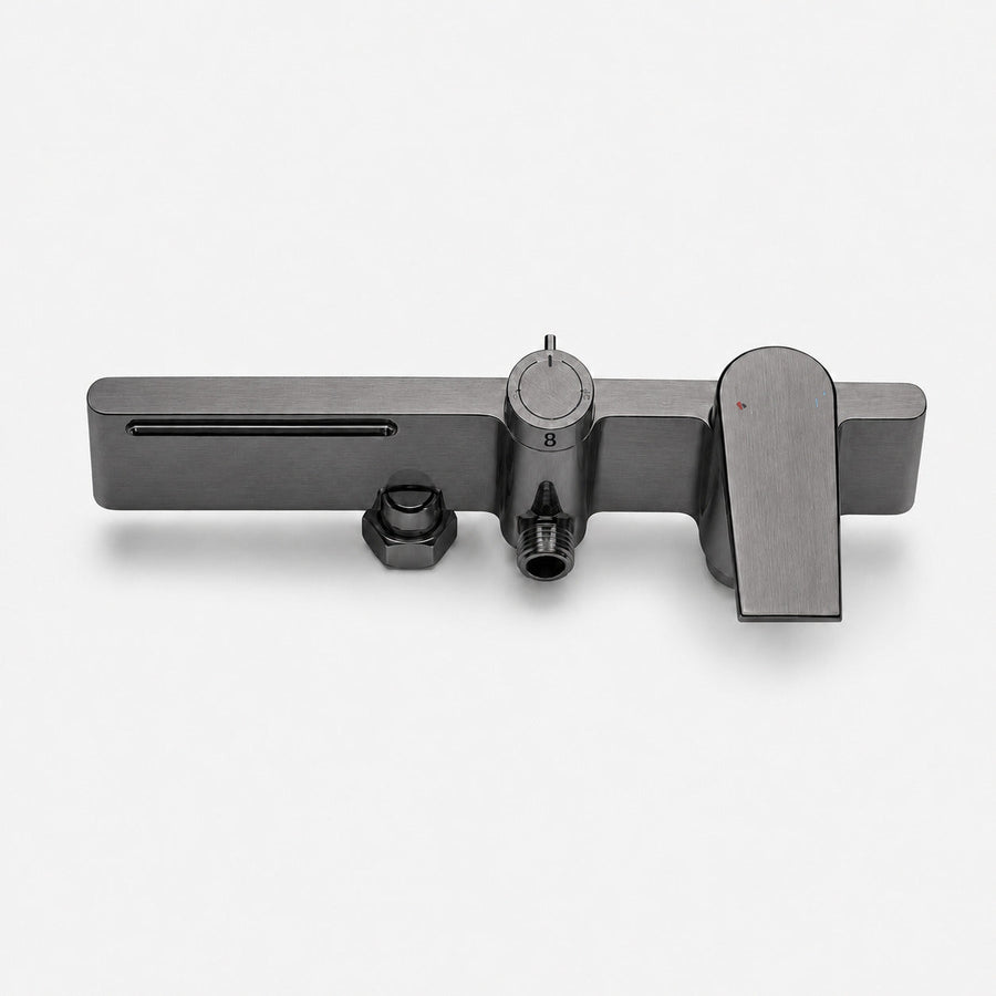 SOREN — Colonne de douche thermostatique gris brossé