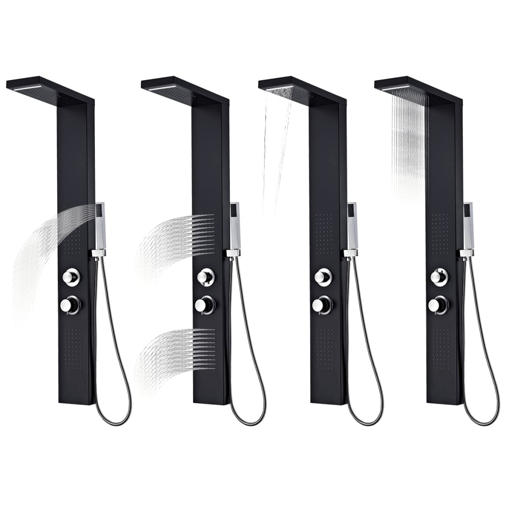 Colonne de Douche Hydromassante Noire