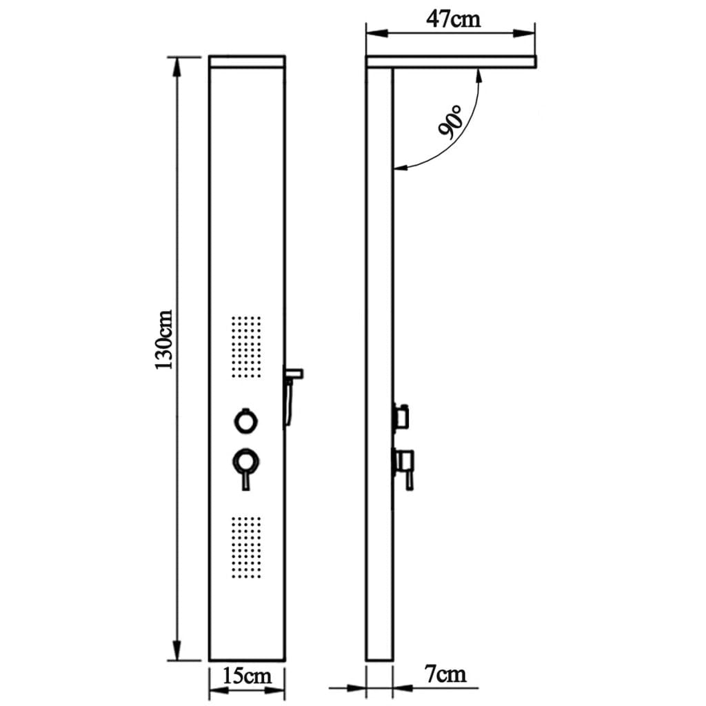 Colonne de Douche Hydromassante Noire