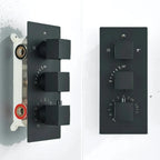 QUADRA — Colonne de douche encastrable noir mat