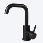 CYRUS — Robinet de salle de bain col de cygne noir mat