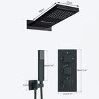 QUADRA — Colonne de douche encastrable noir mat
