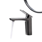 Robinet de Salle de Bain en Laiton Gris brossé