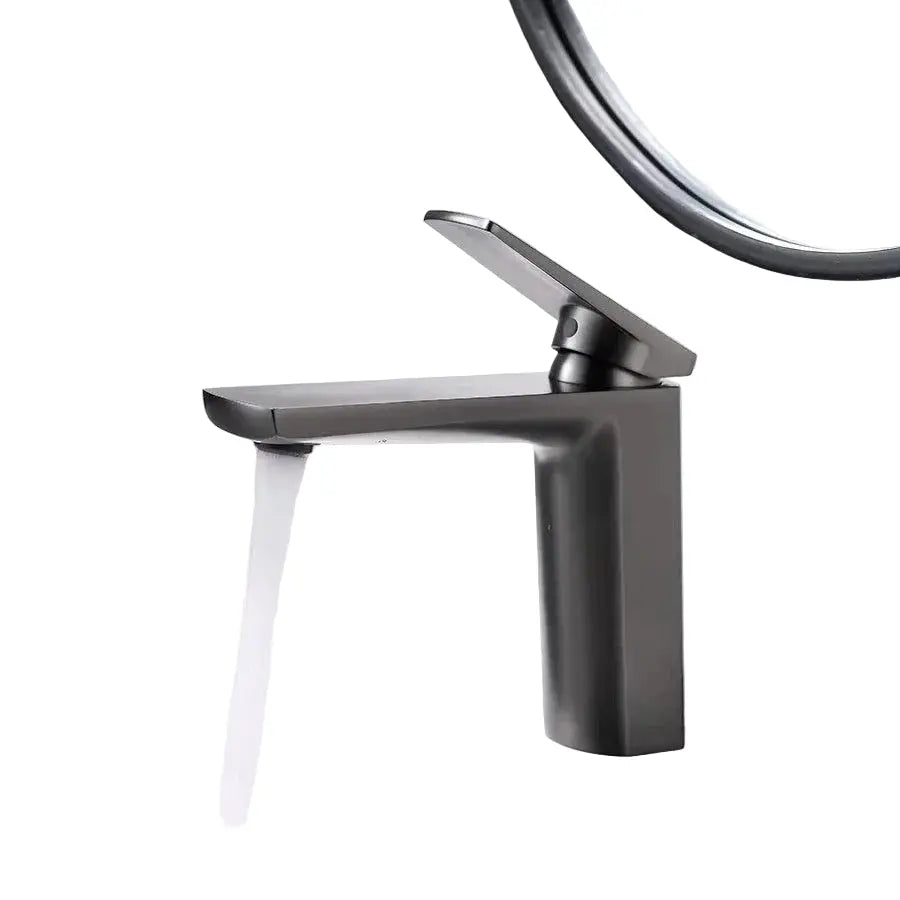 Robinet de Salle de Bain en Laiton Gris brossé