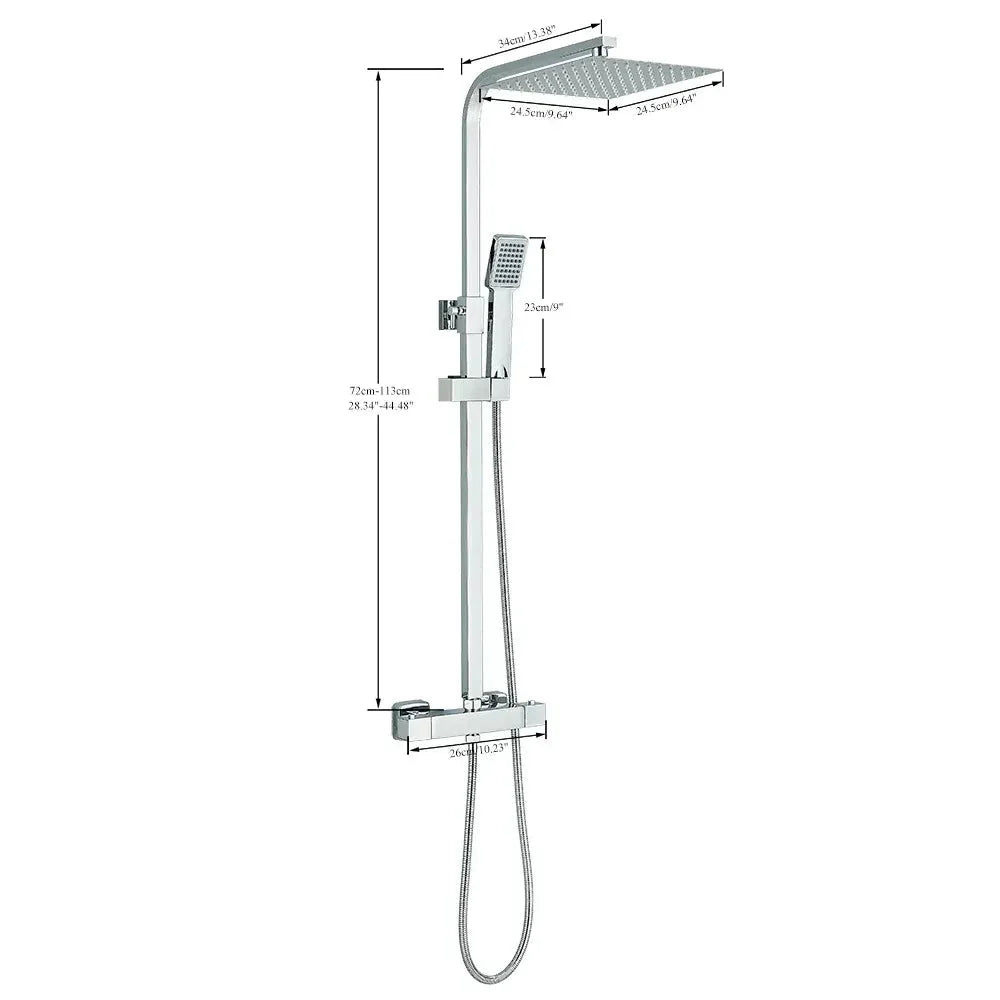 Colonne de Douche Thermostatique Chrome