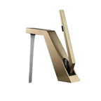 Robinet de salle de bain en laiton or brossé
