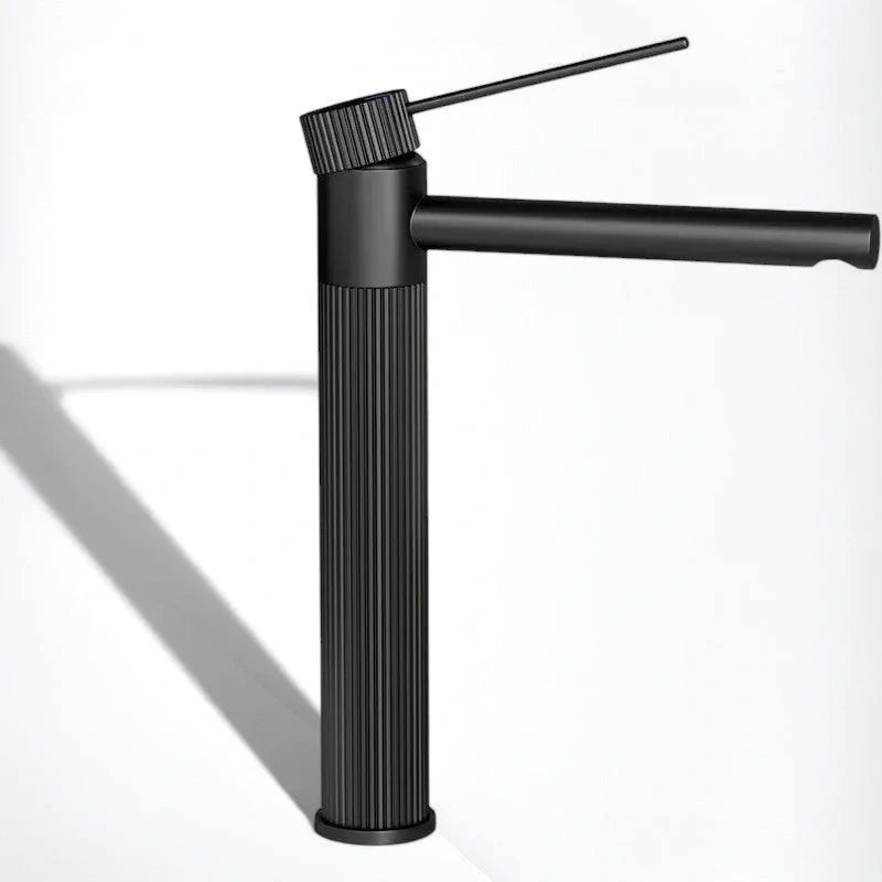 RIGATO — Robinet de salle de bain noir mat long
