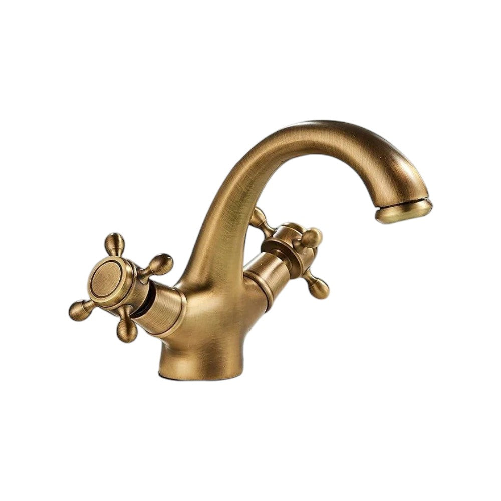Robinet de salle de bain antique en laiton