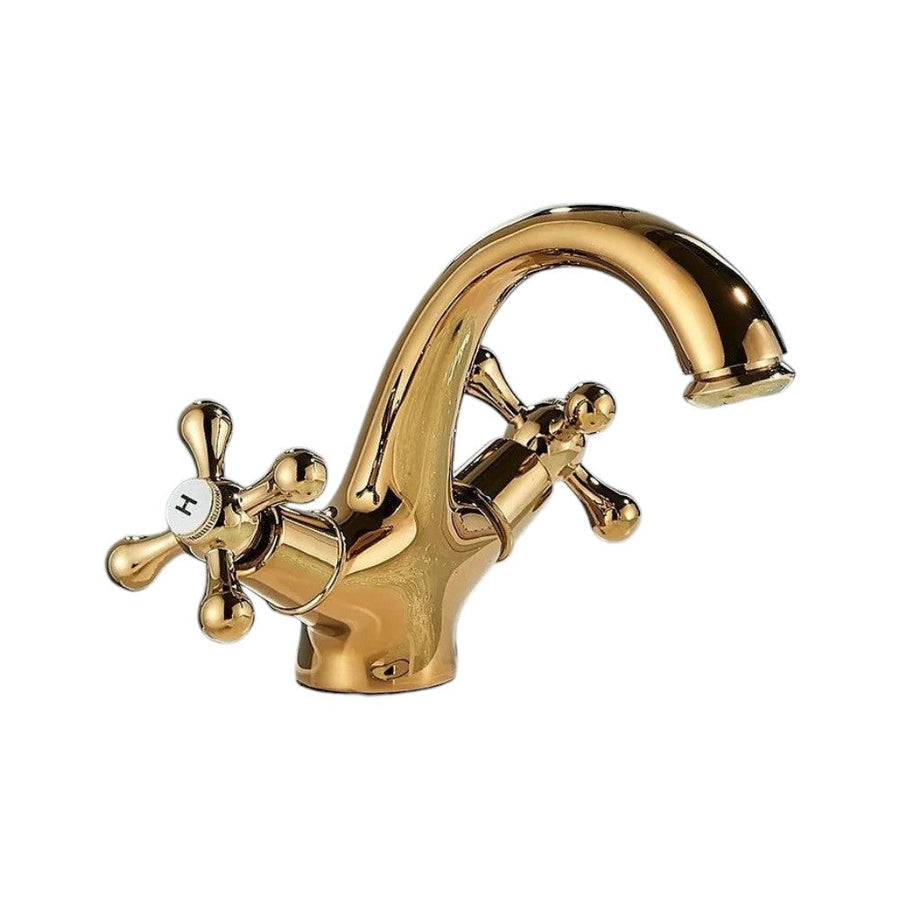 AUBRY — Robinet de salle de bain antique en laiton — Or