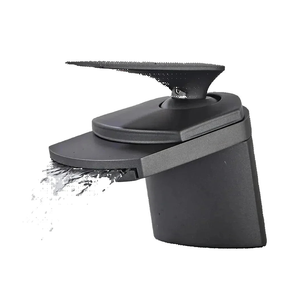 Robinet de Salle de Bain Cascade Noir mat