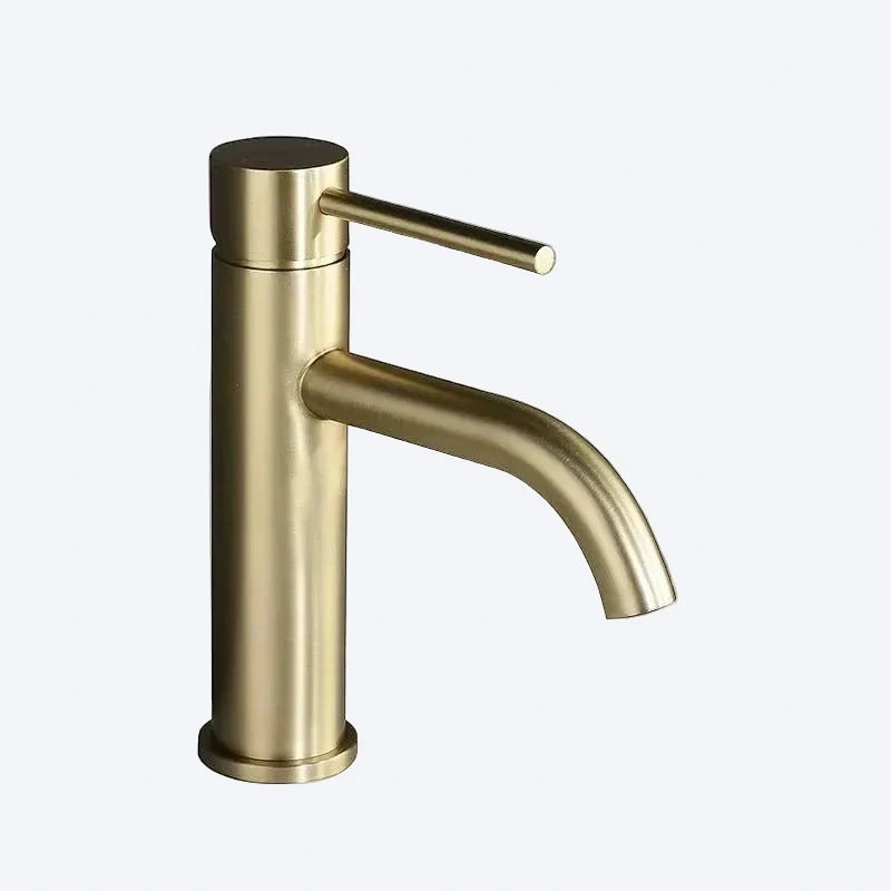 TILIO — Robinet de salle de bain or brossé